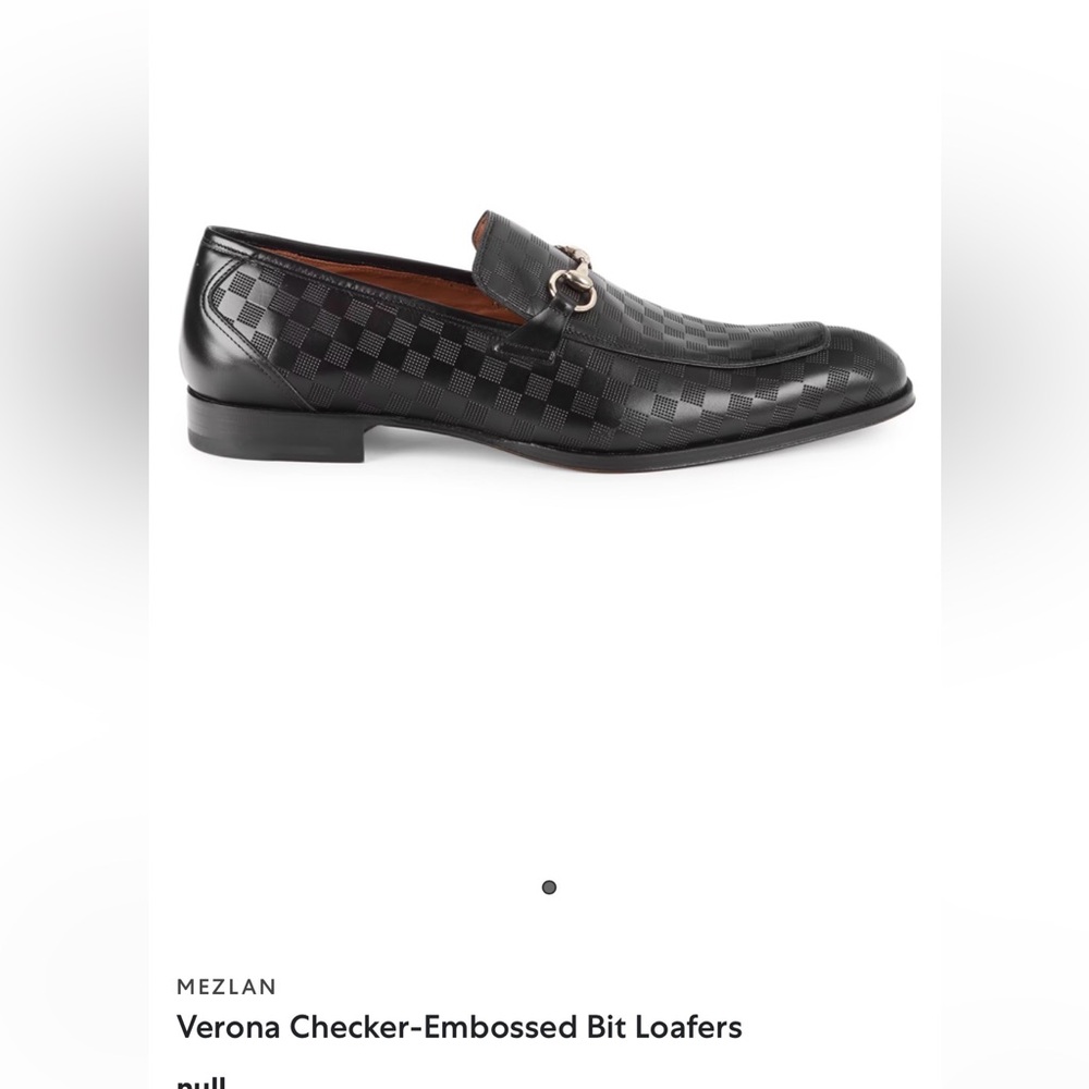 $449 Mezlan Verona Horse Bit Black Checkered Leather Slip-On Loafers 10M - Picture 11 of 11